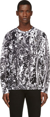 McQ Black & White Marbled Sweatshirt