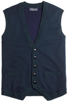 Brooks Brothers Merino Wool Button-Down Vest