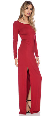 Bobi Rayon Rayon Jersey Long Sleeve Maxi Dress