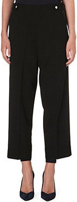 Maje High-rise cropped trousers