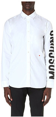 Moschino Logo-sleeve cotton shirt - for Men