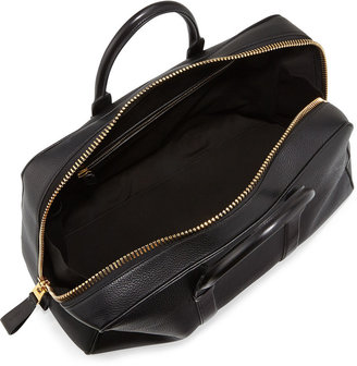 Tom Ford Wide-Zip Trapeze Duffle Bag, Black