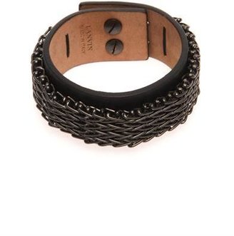 Lanvin Leather and chain bracelet