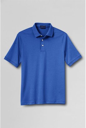 Lands' End Men's Short sleeved tailored fit supima polo