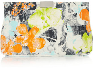 Jimmy Choo Zulu floral-print canvas clutch