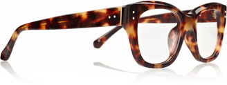 Linda Farrow Luxe Square-frame acetate optical glasses