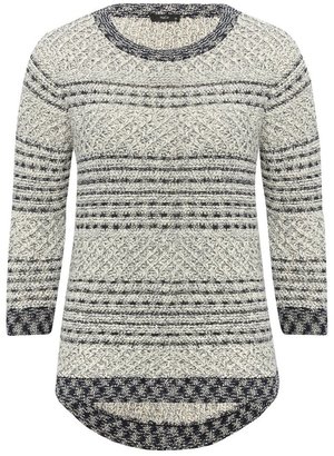 M&Co Striped textured knit jumper