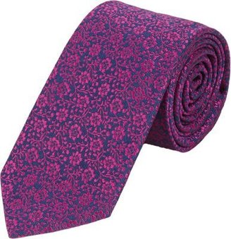 Barneys New York Floral & Stripe Jacquard Neck Tie