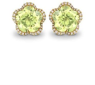 Kiki McDonough Diamond, lemon-quartz & gold Eden earrings