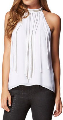 GUESS Sleeveless Fringe Chain Top