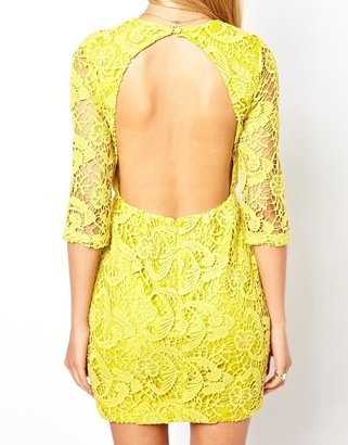 ASOS PETITE Exclusive Crochet Shift Dress With Cut Out Back