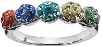 Swarovski Artistique Sterling Silver Crystal Cluster Ring - Made with Elements