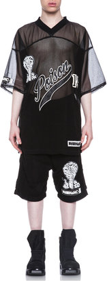 Kokon To Zai Poison Patch Net Shorts in Black