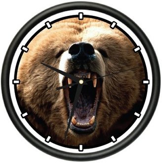 Kodiak GRIZZLY BEAR Wall Clock animal brown bears gift