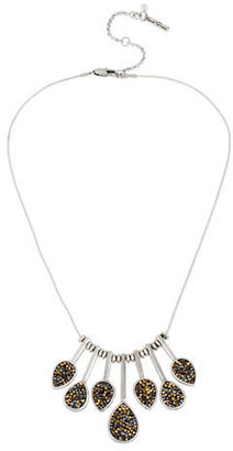 Kenneth Cole New York Two Tone Faceted Bead Frontal Necklace