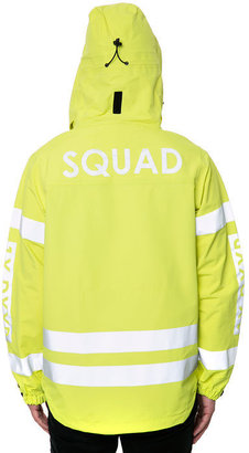 10.Deep The Squad Sealed Seam Jacket in Highlighter