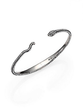 Adriana Orsini Pave Crystal Snake Cuff Bracelet/Gunmetal