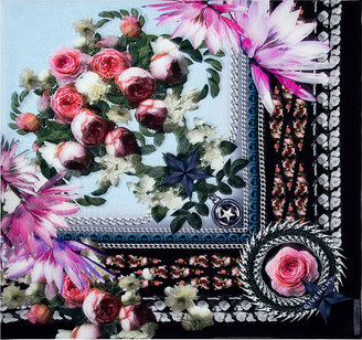 Givenchy Pink & Blue Floral Scarf