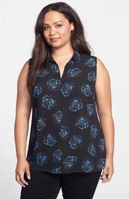 Sejour Point Collar Sleeveless Shell (Plus Size)