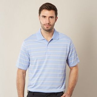 adidas Light blue multi striped polo shirt