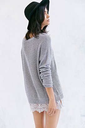 Urban Outfitters Pins And Needles Lace-Trim Sweater