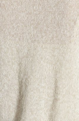 Caslon Dolman Sleeve Pointelle Stitch Linen & Cotton Sweater