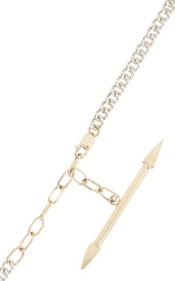 Loren Stewart Women's Sterling Silver Curb Chain with Gold Arrow Charm