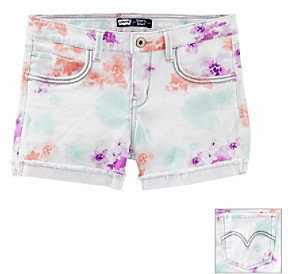 Levi's Levis Girls' 7-16 Floral Mirage Tracy Trapunto Shorty Shorts