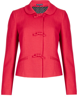Marks and Spencer M&s Collection PETITE Bow Detail Jacket with Wool