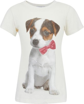 Wildfox Couture Off White Puppy Tee