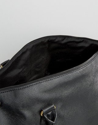 ASOS Smart Holdall In Black Faux Leather