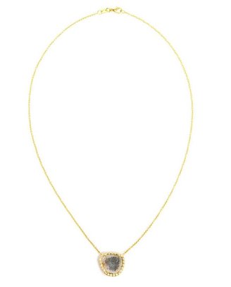 Kimberly 18-karat Gold and Diamond Geode Medallion Necklace