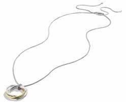 David Yurman Crossover Pendant with Gold on Chain