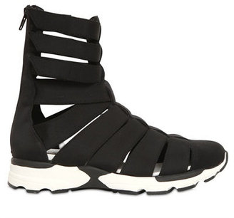 Jeffrey Campbell 20mm Nylon High Top Cage Sneakers