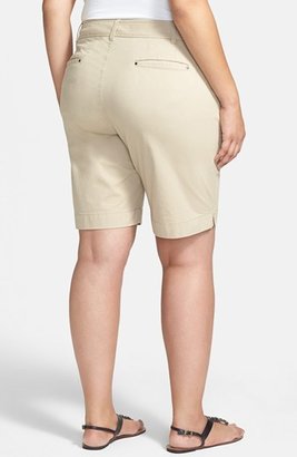 Sejour 'Megan' Stretch Cotton Bermuda Shorts (Plus Size)