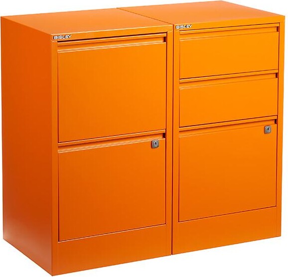 Container Store Bisley 2-Drawer Lock Filing Cabinet Orange - ShopStyle