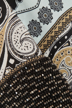 Etro Embellished printed silk crepe de chine maxi dress