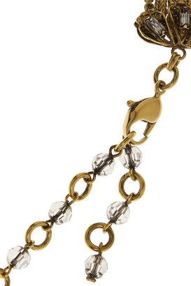 Erickson Beamon Glenda gold-plated, Swarovski crystal and faux pearl necklace