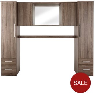 Cologne Overbed Storage Unit With Mirror