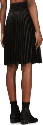 Denis Gagnon Black Pleated Velvet Skirt