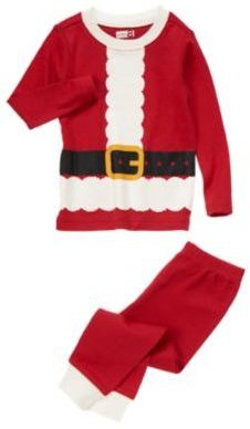 Crazy 8 Santa Two-Piece Pajama Set
