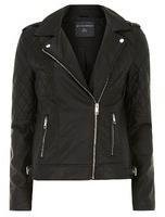 Dorothy Perkins Tall quilted silver trim biker
