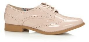 Red Herring Pale pink patent lace up brogues