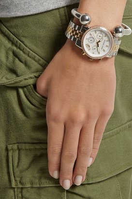 Michael Kors Ritz Swarovski crystal-embellished two-tone stainless steel watch