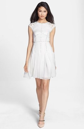 Rebecca Taylor Silk & Lace A-Line Dress