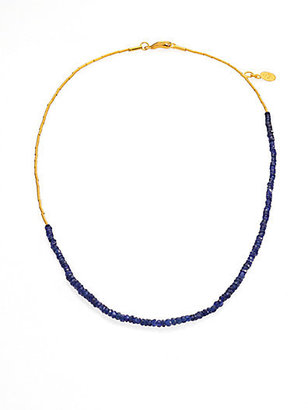 Gurhan Rain Sapphire & 24K Yellow Gold Necklace