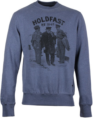 Realm & Empire Blue Marl 'Holdfast' Crew Neck Sweatshirt