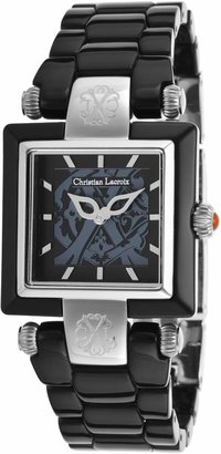 Christian Lacroix 8004401 Women's Black Acetate And Dial Acetate Watch