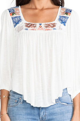 Free People Free Bird Embroidered Top