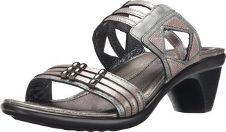 Naot Footwear Women's Afrodita Sandal Sterling Lthr/Silver Threads Lthr/Mirror Lthr 11 M US